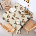 thumbnail image 2 of Dachshund Footprint Square Tablecloth,Waterproof Square Table Cover,Wipeable Spillproof Washable Table Cover for Home Kitchen Party Decor 42"X42"(107x107cm), 2 of 6