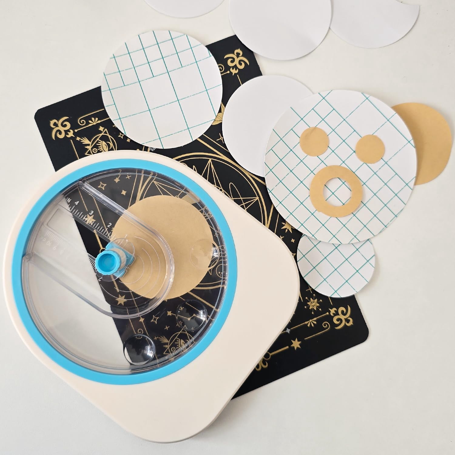 ABPETE Adjustable Circle Cutter Tool,1" to 4" Cutting Diameter, Heavy-Duty Circular Paper Cutter for Cardboard, Scrapbooking & DIY Crafts