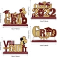 thumbnail image 2 of 4 Pieces 2022 Graduation Party Decorations Wooden Class of Grad Congratulate Graduation Table Toppers for High School Co, 2 of 7