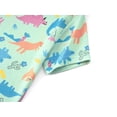 thumbnail image 4 of Beezizac Girls' Short Sleeve Pajama Set Cotton Slim Fit All-Over Cute Dinosaurs Print Soft Kids Sleepwear Size 12, 4 of 7
