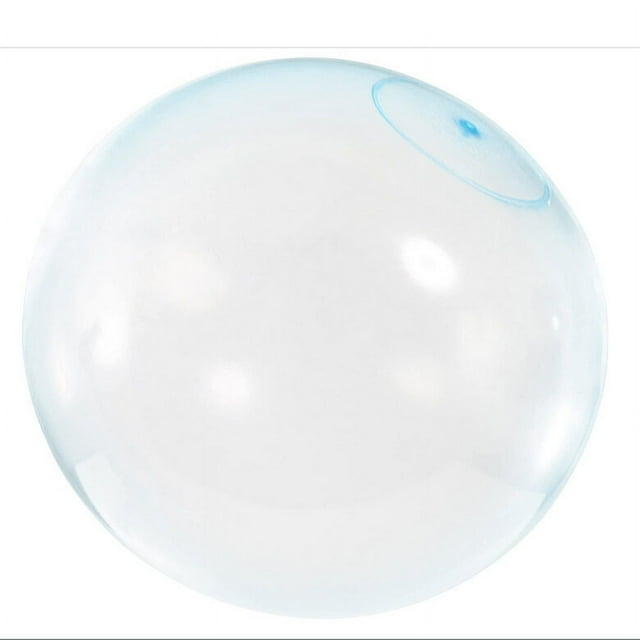 Bola de burbujas llena de agua y aire suave para niños, globo inflable al aire libre, juguete divertido, juego de fiesta, regalo de verano para niños, juguetes de camping para diversión, 50 cm, azul