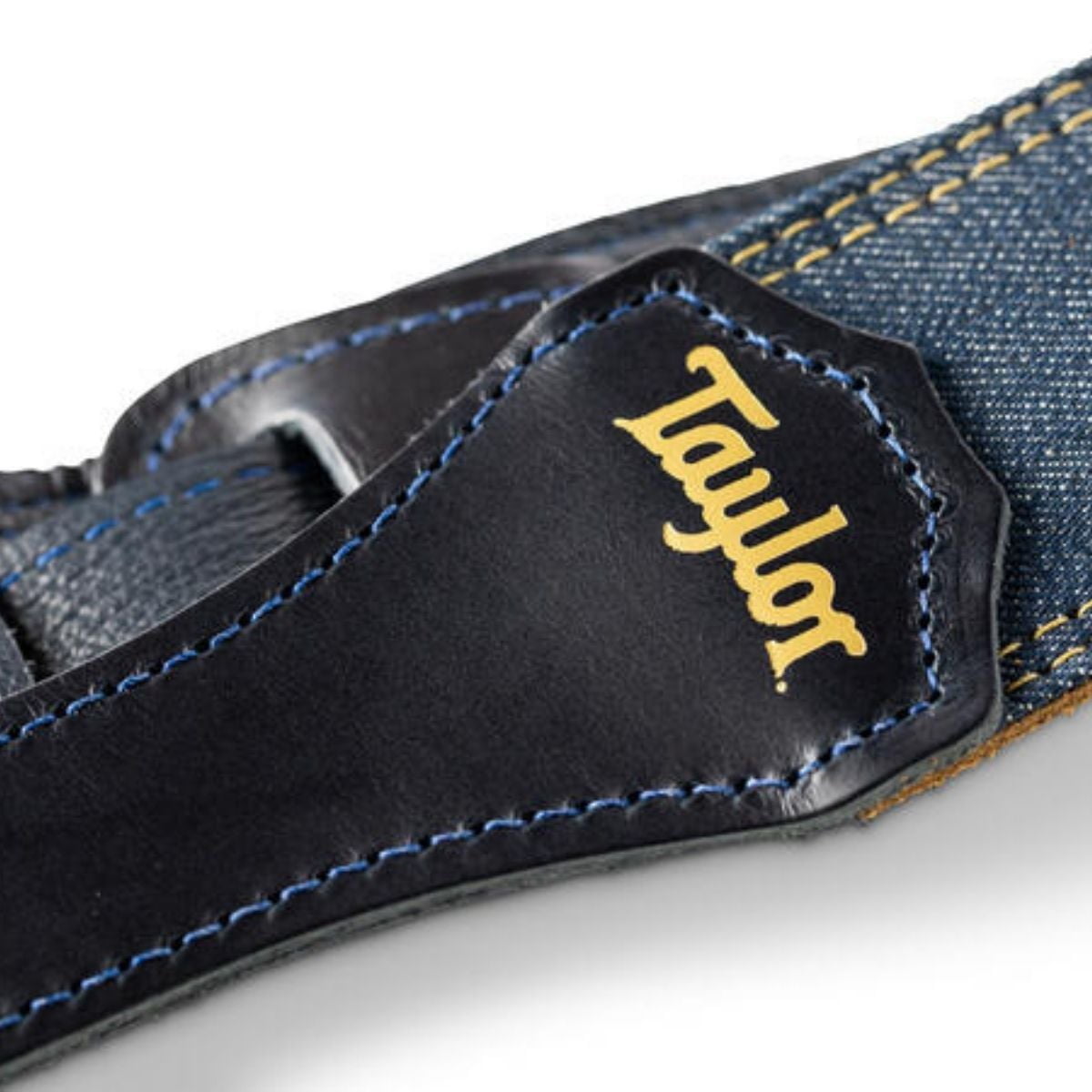 Taylor Blue Denim 2" Guitar Strap - Gold Logo