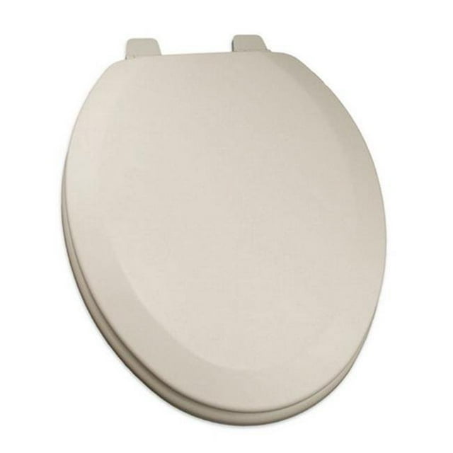 Deluxe Molded Wood Elongated Toilet Seat, Biscuit & Linen
