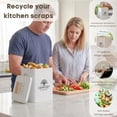 thumbnail image 4 of Perfnique Kitchen Compost Bin, 1.7 Gallon Countertop Compost Bin includes 2 Carbon Filters, Food Waste Bin for Kitchen with trash bags (Cream White), 4 of 6