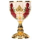 thumbnail image 3 of Cáliz de Oro, 4 Pulgadas de Alto, Aleación de Zinc, Patrón de Flores Retro en Alivio, Elegante Copa de Proxeneta, Copa de Vino Vintage Para Fiesta, Banquete, Bar, Arte En El, 3 of 7