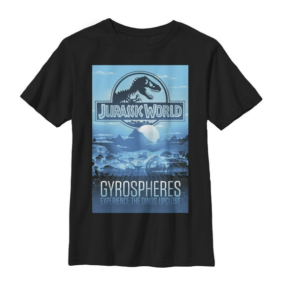Boy's Jurassic World Gyrospheres Graphic Tee Black Medium