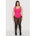 thumbnail image 3 of Womens Plus Size Double Layered Scoop Neck Bodysuit, 3 of 5