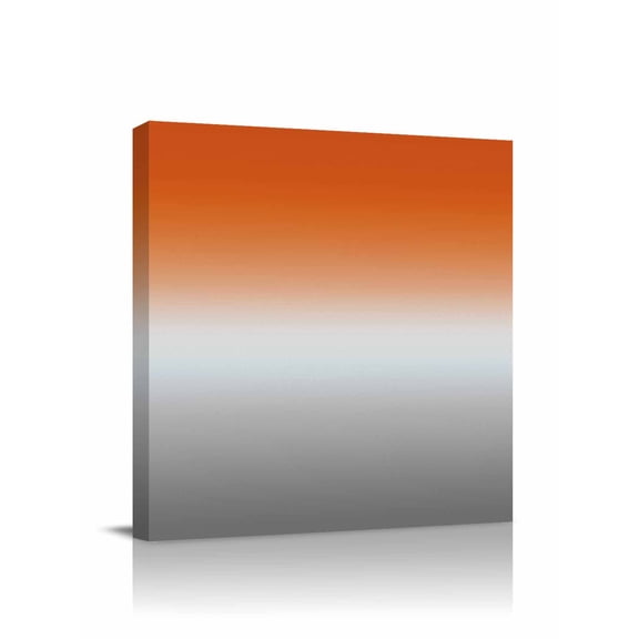 Abstract Canvas Wall Art, Orange Grey Gradient Modern Art Framed Wall Decor Modern Artwork Prints Painting for Living Room, Bedroom, Kitchen & Cafe Decor 16x16 Inch