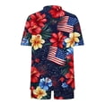 thumbnail image 5 of Edvintorg 4Th of July Sets for Women Fashion Clothing Hawaiian Beach Short Sleeve Shirts And Shorts Summer Travel Womens 2 Piece Outfits, 5 of 5