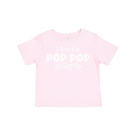 

Inktastic I Love My Pop Pop with Hearts Gift Toddler Boy or Toddler Girl T-Shirt