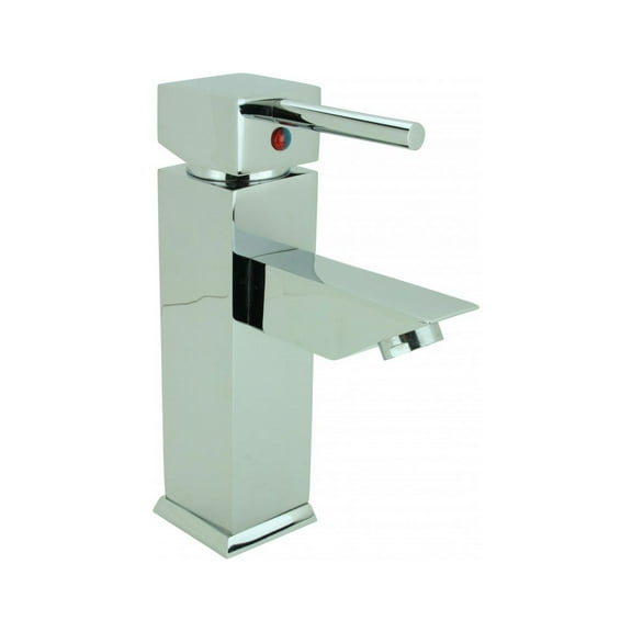 Bathroom Faucet Chrome Plated Square Single Hole Single Lever Design 1 Handle Tarnish Free Renovators Supply