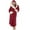 Red, variant on Girls Winter Plush Lengthened Shawl Bathrobe Home Clothes Long Sleeved Robe Coat Sleepwear