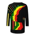 thumbnail image 4 of Plus Size Graphic Tees for Women Black History Month Short Sleeve African American T-Shirt Summer Casual Tops Multicolor, XL, 4 of 5