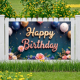 thumbnail image 6 of Elegant Floral Birthday Party Banner Decorative Background for Celebration Indoor Decoration Event, 6 of 8