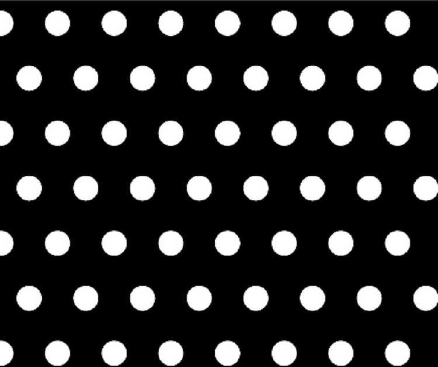 SheetWorld Fitted 100% Cotton Percale Oval Crib Sheet, Fits Stokke Sleepi 26 x 47, Polka Dots Black
