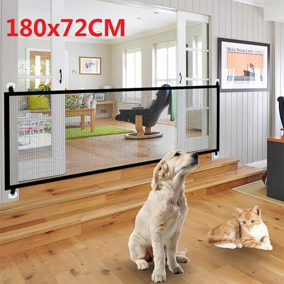 70.9"x28.3" Mesh Pet Gate Safety Fence Indoor and Outdoor Safe Guard for Small Dog Cat Puppy Easy Install