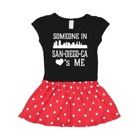 

Inktastic San Diego Someone Loves Me Skyline Gift Toddler Girl Dress