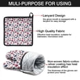 thumbnail image 7 of Red White Blue Baseballs and Stars Pattern Kitchen Oven Mitt and Pot Holder Sets 2 Pcs for Baking, Cooking and Grilling, Heat Resistant Up To 392 °F, 7 of 7