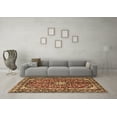 thumbnail image 3 of Ahgly Company Indoor Square Medallion Brown Traditional Area Rugs, 8' Square, 3 of 4
