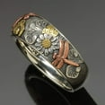 thumbnail image 2 of AYYUFE Vintage Dragonfly Ring Ring Alloy Sunflower Ring for Party, 2 of 7