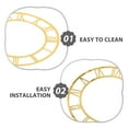 thumbnail image 3 of OFFIGAM 2-Pack Self-Adhesive Roman Numeral Mirror Clock Decals with Acrylic for Living Room Wall Decor, 3 of 8
