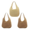 thumbnail image 1 of Bolso de hombro de paja para mujer, bolso de mano tipo cubo, tejido de playa de verano, bolso tejido a mano, 1 of 5
