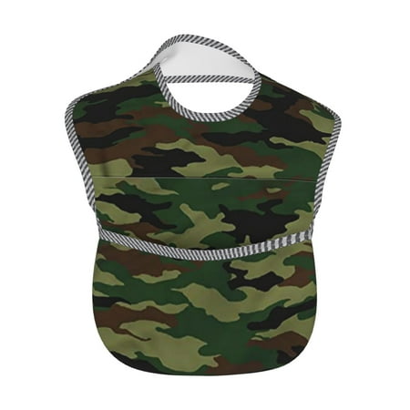 

Baby Bibs Waterproof Toddler Bib Uniform Inspired Camouflage Clothin Feeding Bib With Pocket For Infant