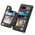 thumbnail image 3 of Jiahe Cover for Google Pixel 7 Pro, Credit Card Holder Phone Case with Magnetic Closure,Shockproof Anti-drop Flip Folio Zipper Wallet Kickstand Cover Case, black, 3 of 8