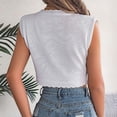 thumbnail image 4 of XFLWAM Tank Tops for Women Trendy Knit Crochet Tops Crew Neck Sleeveless Tshirts Boho Camiso Beachwear, 4 of 5