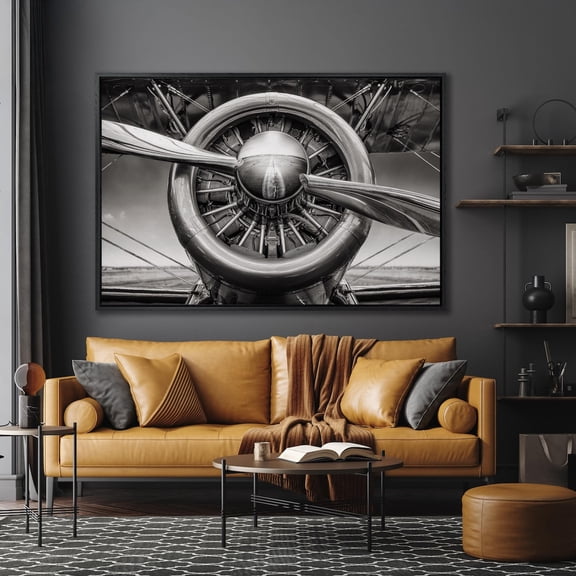 Vintage Airplane Engine Print Engine Wall Decor Engine Wall Art Jet Engine Wall Decor Aircraft wall art Poster Decor, Unframed Poster Size 8x12