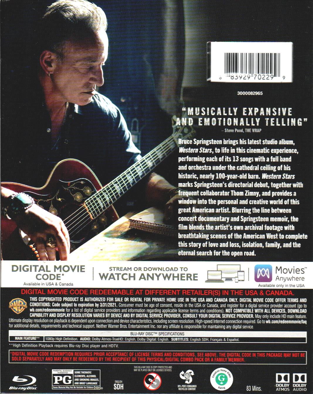 mezelf wapenkamer datum Western Stars (Blu-ray + Digital Copy) - Walmart.com