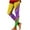 Multicolor#1, variant on DDAPJ pyju Mardi Gras Leggings for Women Trendy Print Elastic High Waisted Yoga Pants Carnival Party Tights Color Block Casual Skinny Pants Multicolor#1 XL