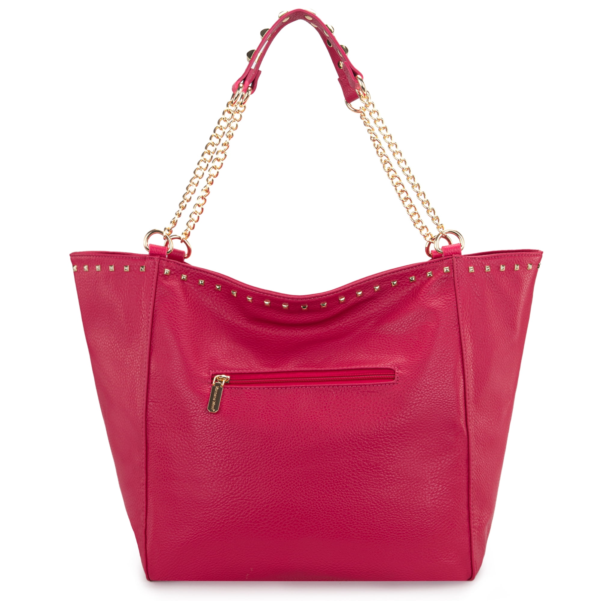 Montana West Large Tote Bag for Women Oversized Shoulder Purses with Chain Handbags, Hot Pink