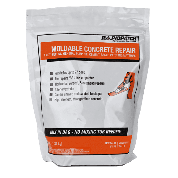 Rapid Patch Moldable Concrete Repair, Fast Drying