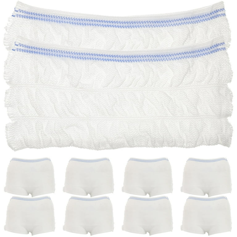 10pcs Unisex Incontinence Mesh Pants Maternity Pads Briefs Disposable  Underwear Size L(Blue, Random Color)