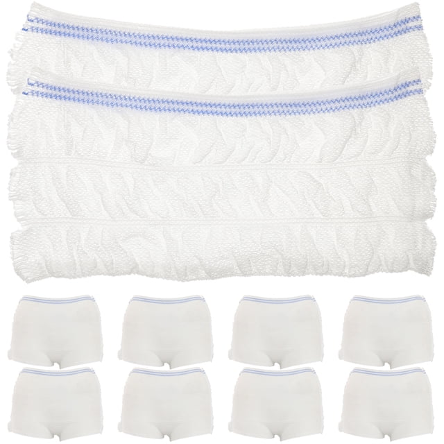 EeaseCA 10pcs Unisex Incontinence Mesh Pants Maternity Pads Briefs Disposable Underwear Size L(Blue, Random Color)