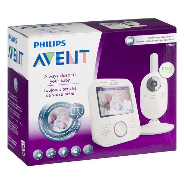 Refurbished Philips Avent Scd630 37 Video Baby Monitor With Fhss Walmart Com
