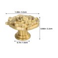 thumbnail image 2 of Masteelf Golden Brass Rose Flower Drawer Knobs for Cabinet with Elegant French Design and Craftsmanship 2 Pieces, 2 of 7