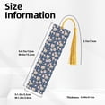 thumbnail image 3 of Kdxio Flower Print Metal Tassel Bookmarks,Perfect Gift for Art Lovers and Bookworms Metal Bookmarks for Women, 3 of 8