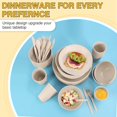 thumbnail image 5 of 56 Piece Wheat Straw Dinnerware Sets,Unbreakable Reusable Dinnerware Set,Dishwasher & Microwave Safe Plates and Bowls Sets, for Apartment Essentials, Outdoor Camping, Beige White, 5 of 13