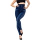 thumbnail image 1 of Leggings elásticos de cintura alta con estampado de rayas imitación denim para mujer - Pantalones térmicos de poliéster para senderismo y yoga para todas las estaciones, 1 of 8