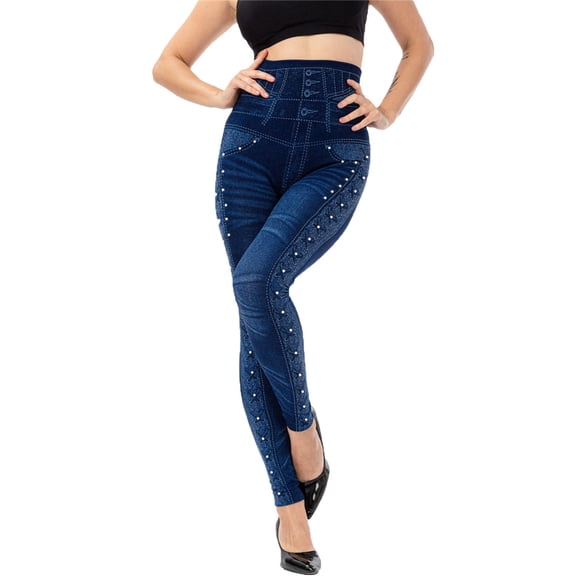 Bibifish Women's Pants Black Beaded Jeans With Decorative Beads High Waisted Denim Pants Slim Fit Trendy Wear Pants With Pockets