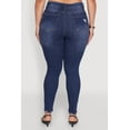 thumbnail image 5 of Womens Plus Size WAX Distressed High Rise Skinny Jeans, 5 of 5