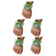 thumbnail image 3 of Cateissary Ramillete de muñeca decorativo de tela para dama de honor, flor nupcial, hecho a mano y ligero, rosa, N12, pastos verdes Type2 NO2, 3 of 6