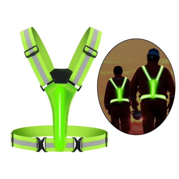Chaleco reflectante LED Recargable ajustable 3 modos Reflector que a prueba de Cola Chaleco reflectante para correr