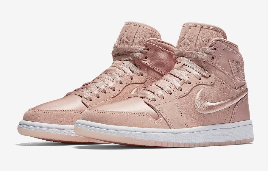 rose gold and white jordan 1s