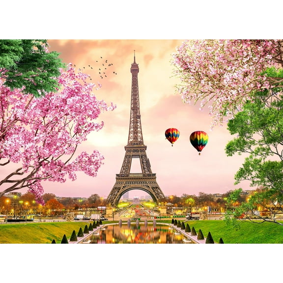 Brain Tree - Paris 1000 Piece Puzzle for Adults - Unique Puzzles for Adults 1000 Pieces and up with Droplet Technology for Anti Glare & Soft Touch - 27.5”Lx19.5”W