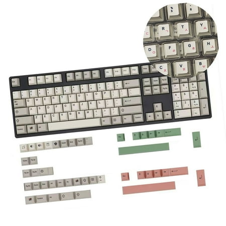149key Keycaps Retro 9009 Theme with Backlighting for Mechanical Keyboards English/Korean/Japanese/Russian