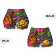 thumbnail image 5 of Fotbe Butterfly Garden Seamless Shorts, Womens Workout Shorts High Waist Stretch Booty Short for Gym/Yoga/Running/Biking-Medium, 5 of 9