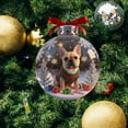 thumbnail image 4 of Luxcidy 1pcs Cute Dog Acrylic Ornament, 3.14in Flat Animal Decor, Christmas Tree Hanging Pendant for Pet Lovers Home Celebration Gift(G), 4 of 5